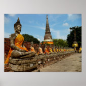 Boeddhas in Ayutthaya Poster (Voorkant)