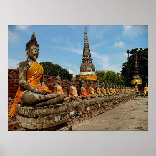 Boeddhas in Ayutthaya Poster (Voorkant)