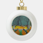 Boeddha's laatste Nirvana kerstversiering Keramische Bal Ornament (Voorkant)
