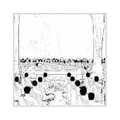 Boeddha's laatste Nirvana Rubber Stamp Rubberstempel (Afrduk)