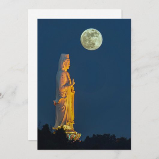 Boeddha's leven, meditatie en mededogen feestdagenkaart (Voorkant / Achterkant)