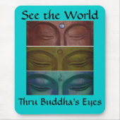 Boeddha's ogen Mousepad Muismat (Voorkant)