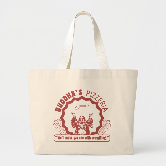 Boeddha's Pizzeria Grote Tote Bag (Voorkant)