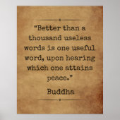 Boeddha's Spirituele Inspirerend Quote Poster (Voorkant)
