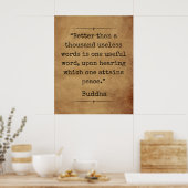 Boeddha's Spirituele Inspirerend Quote Poster (Keuken)