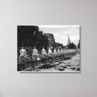 Boeddha's van Ayutthaya Canvas Afdruk