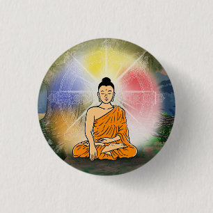 Boeddha's Verlichting & Dharma Wheel Button