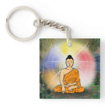 Boeddha's Verlichting & Dharma Wheel Sleutelhanger