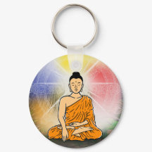 Boeddha's Verlichting & Dharma Wheel Sleutelhanger