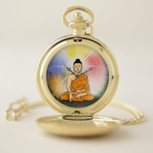 Boeddha's Verlichting & Dharma Wiel Zakhorloge