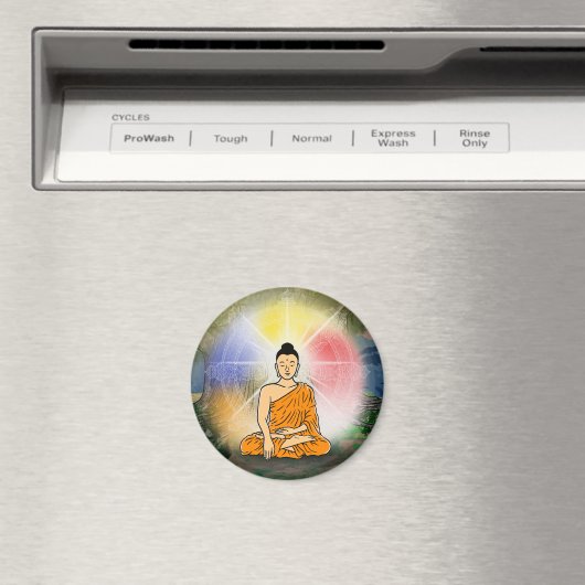Boeddha's Verlichting & Dharma Wielmagneet Magneet (Insitu (Vaatwasser))
