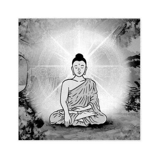 Boeddha's Verlichting Rubber Stamp Rubberstempel (Afrduk)