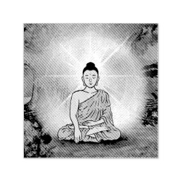 Boeddha's Verlichting Zelfinktstempel Zelfinktende Stempel