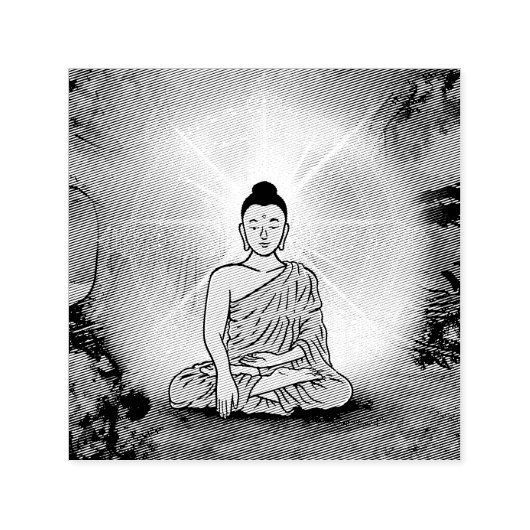 Boeddha's Verlichting Zelfinktstempel Zelfinktende Stempel (Design)