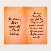 BoeddhaVandaag V1 - #7 Boeddha "berichtenboek" Kaa Visitekaartje (Binnenkant ongevouwen)