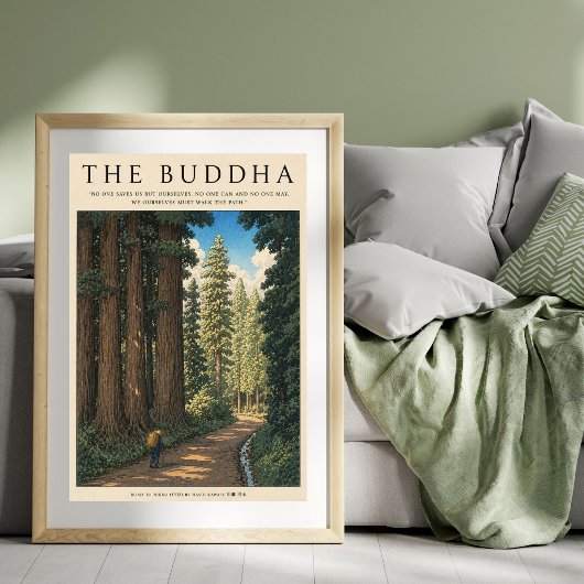 Boeddhawandkunst | Japans boslandschap Poster