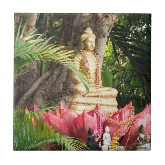 boeddhisme , boeddha , standbeeld , godsdienst , g tegeltje (Voorkant)