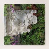boeddhisme, boeddha, standbeeld, religie, gouden, legpuzzel (Horizontaal)