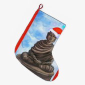 Boeddhisme - Boeddha - Vrolijk kerstfeest Grote Kerstsok (Voorkant (Hangend))