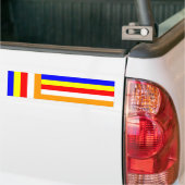 Boeddhisme - Boeddhistische vlag Bumpersticker (Op Truck)