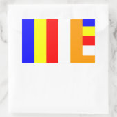 Boeddhisme - Boeddhistische vlag Rechthoekige Sticker (Tas)