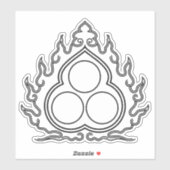 Boeddhisme De Drie Juwelen Sticker (Vel)