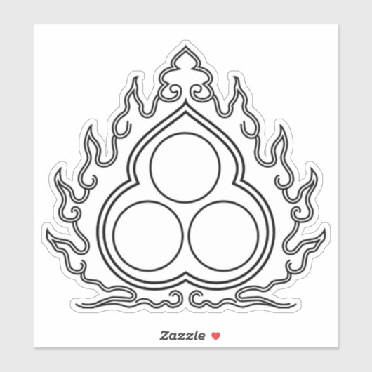 Boeddhisme De Drie Juwelen Sticker (Vel)