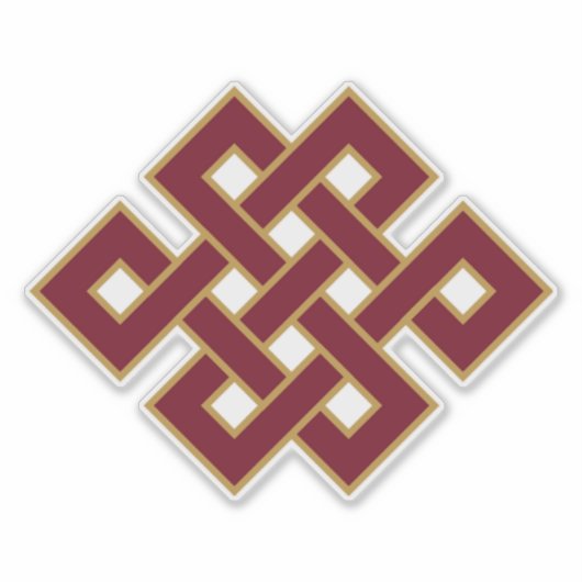 Boeddhisme De eindeloze knoop Sticker (Voorkant)