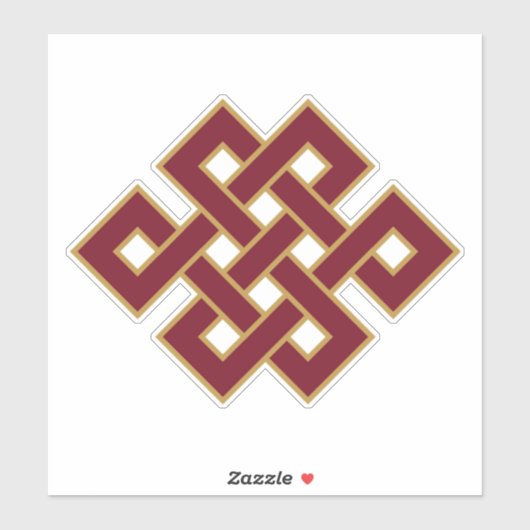 Boeddhisme De eindeloze knoop Sticker (Vel)