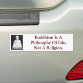 Boeddhisme is een filosofie van het leven, geen re bumpersticker (Op auto)