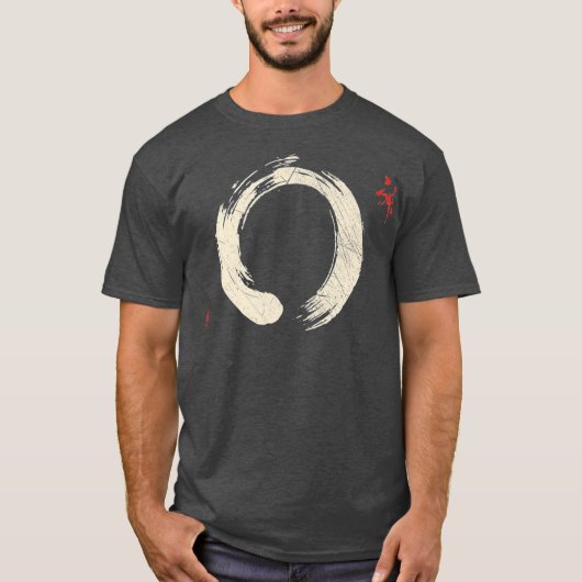 Boeddhisme Meditation Yoga Bonsai Zen Enso Cirkel T-shirt (Voorkant)