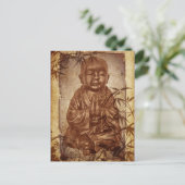 Boeddhisme Monk Briefkaart (Staand voorkant)