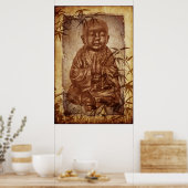 Boeddhisme Monk Poster (Keuken)