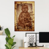 Boeddhisme Monk Poster (Thuiskantoor)