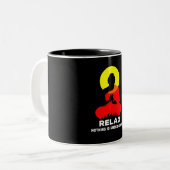 boeddhisme onthax niets in controle - douane - cad tweekleurige koffiemok (Voorkant links)