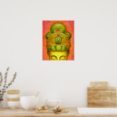 Boeddhisme Poster Kuan Yin Buddha Crown Zen Buddhi (Keuken)