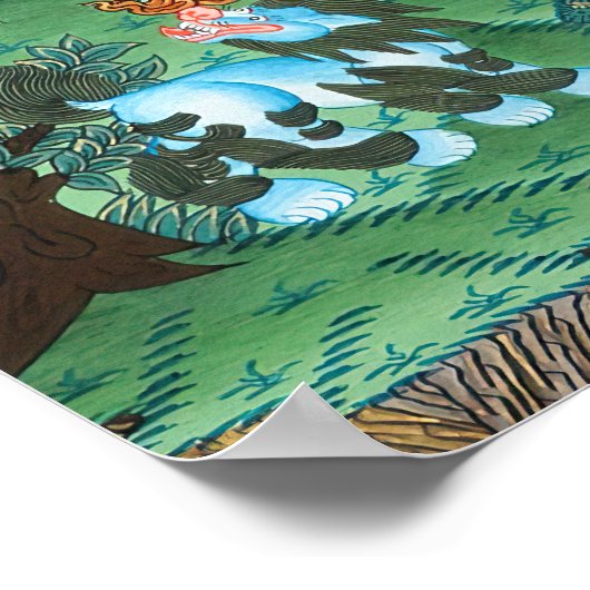 Boeddhisme print - De negen geesteszieken Samatha (Hoek)