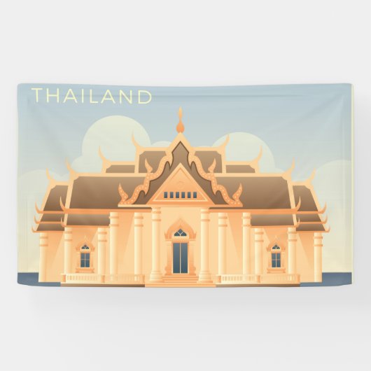 Boeddhisme Thailand Spandoek (Horizontaal)