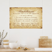 Boeddhisme Vier en Acht Poster (Keuken)