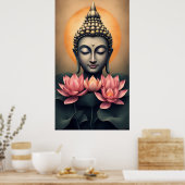 Boeddhisme Zen Spiritualiteit Vrede Poster (Keuken)