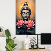 Boeddhisme Zen Spiritualiteit Vrede Poster (Thuiskantoor)