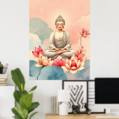 Boeddhisme Zen Spiritualiteit Vrede Poster (Thuiskantoor)