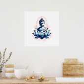 Boeddhisme Zen Spiritualiteit Vrede Poster (Keuken)