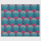 Boeddhist Boeddha groene rode lotusbloem, bevroren Cadeaupapier (Vlak)