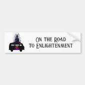 Boeddhist Buddha OM-symbool Retro Hippie Bus Bumpersticker (Voorkant)