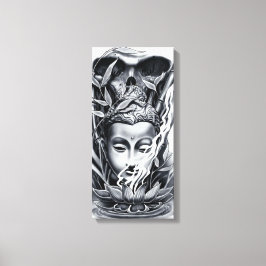 boeddhist canvas afdruk