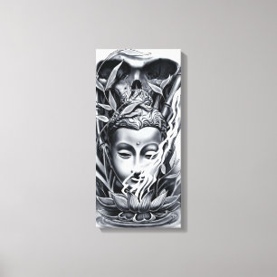 boeddhist canvas afdruk