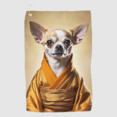 Boeddhist Chihuahua Golfhanddoek (Voorkant)