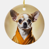Boeddhist Chihuahua Keramisch Ornament (Achterkant)