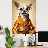 Boeddhist Chihuahua Poster (Thuiskantoor)
